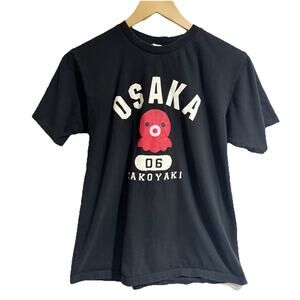 BUDEN SHOUTEN Osaka Takoyaki T-shirt Black Women Medium